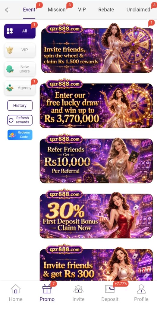 QZR888 bonuses