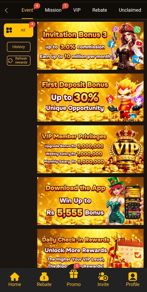 8555Bet bonuses