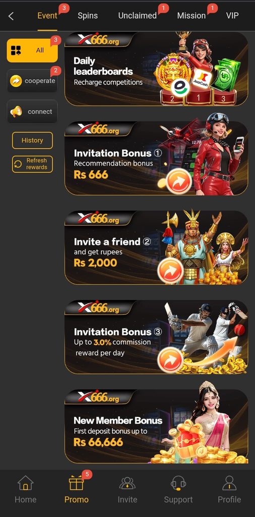 X666 bonuses