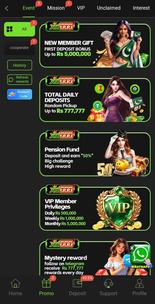 XD777 bonuses