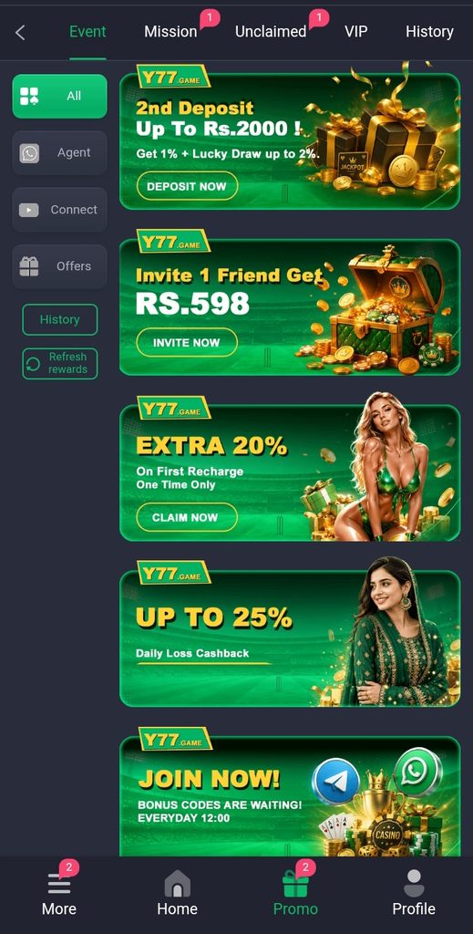 Y77 bonuses